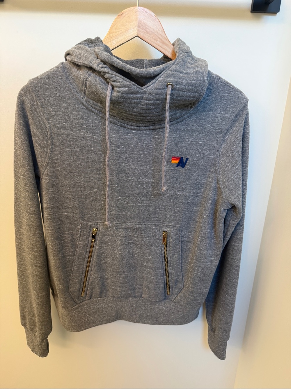 Aviator Nation Ninja Pullover Hoody in Heather Grey